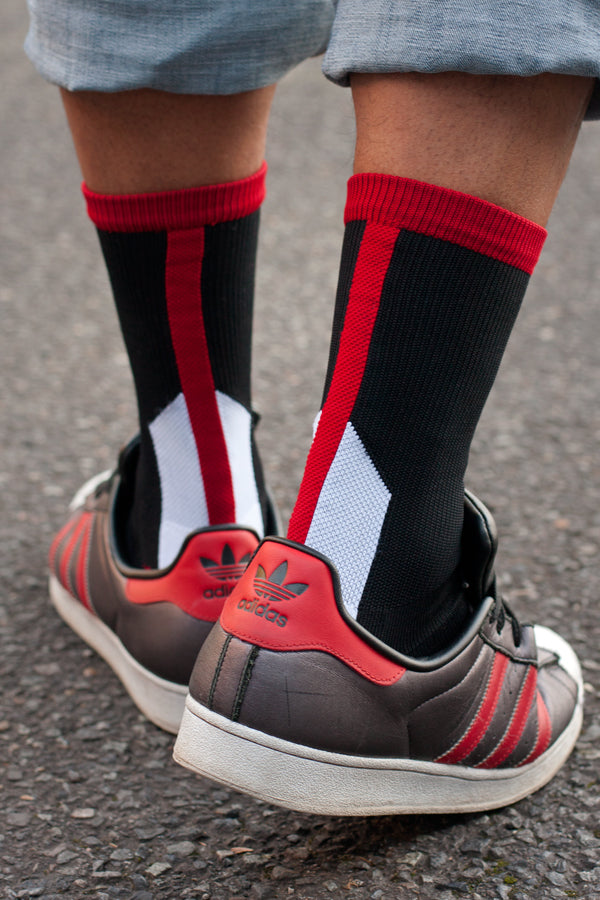 Team Spirit Socks - Black & Red - Medium