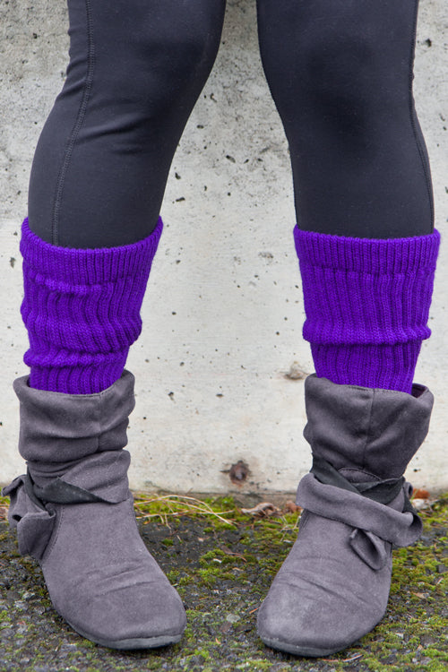 Cozy Slouch Socks - Purple