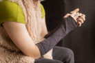 Textured Arm Warmers - Charcoal