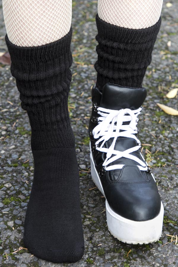 Cozy Slouch Socks - Black