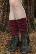 Cozy Slouch Socks - Maroon
