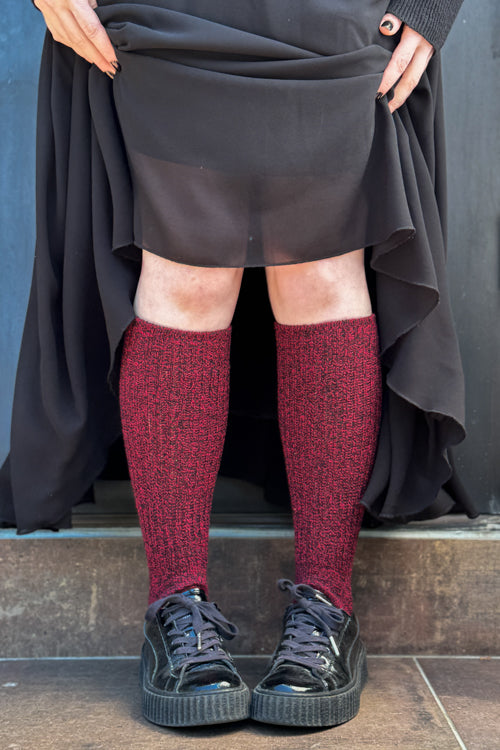 SD Cotton Bootsocks - burgundy