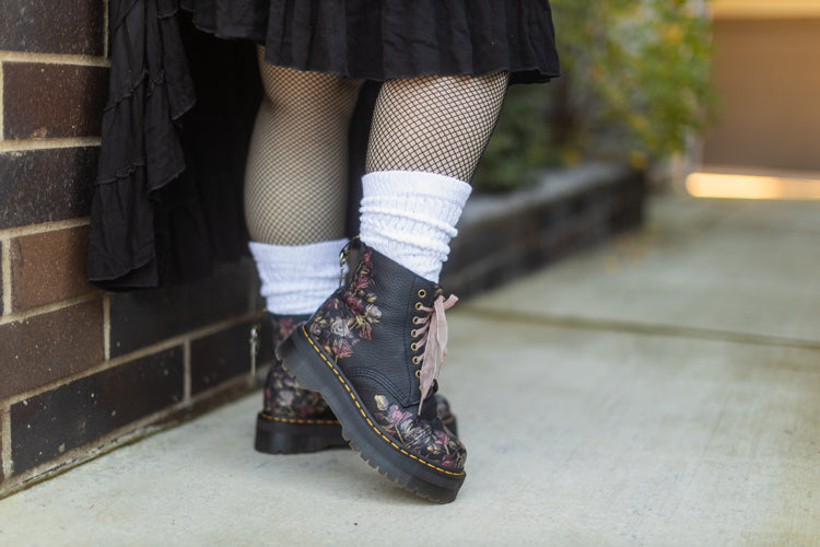 Cozy Cotton Bootsocks - White