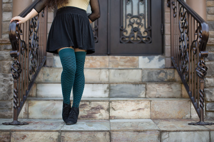 Diamond Wave Extraordinary Thigh High - Teal