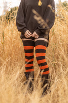 Longer Extraordinary Programming Socks - Black/Orange