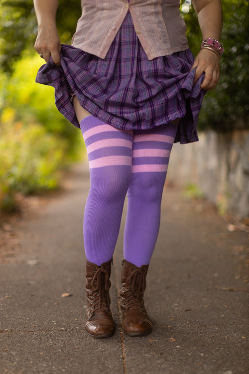 Magical Kawaii Thigh High in Lilac with Cherry Blossom