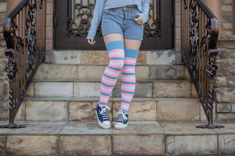 Original Pride Thigh High Socks - Trans