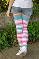 XL Foot Longer Original Pride Stripes Socks - Trans