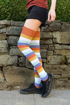 Pride Stripes Extraordinary Thigh High Socks - AroAce
