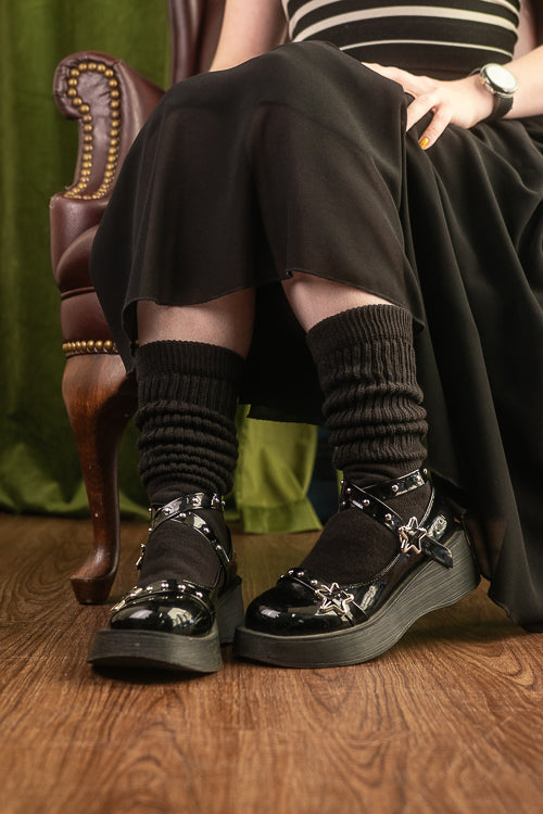 Cozy Cotton Bootsocks - Black