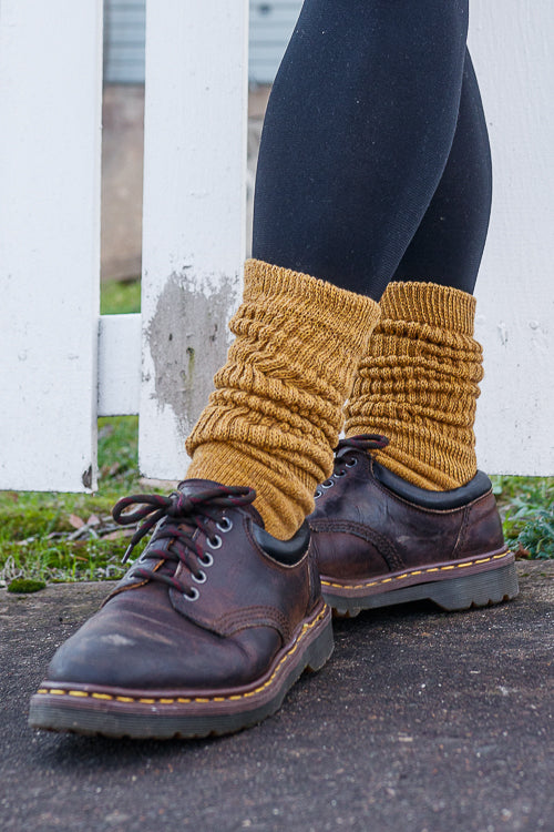 Cozy Cotton Bootsocks - Ochre