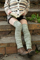 Marled Scrunchable Leg Warmer - olive
