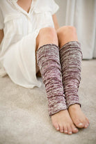 Marled Scrunchable Leg Warmer - Dark Red