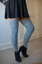 N40 Thigh High Socks - Light Grey