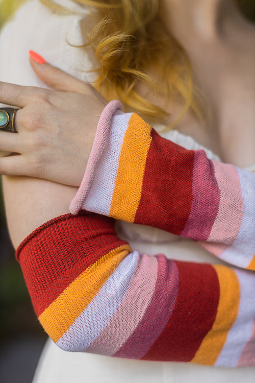 Pride Stripes Arm Warmers - lesbian