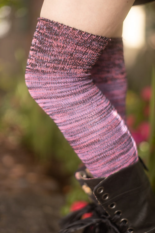 Space Dyed Knee Socks - Pink Arcade