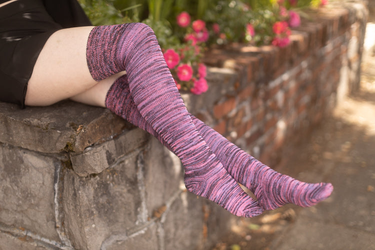 Space Dyed Knee Socks - Pink Arcade