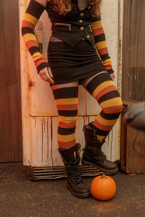 Trick or Treat Stripes Thigh High
