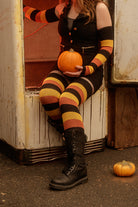 Trick or Treat Stripes Thigh High