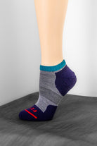 Micro Light Runner Footie Sock - Light Grey