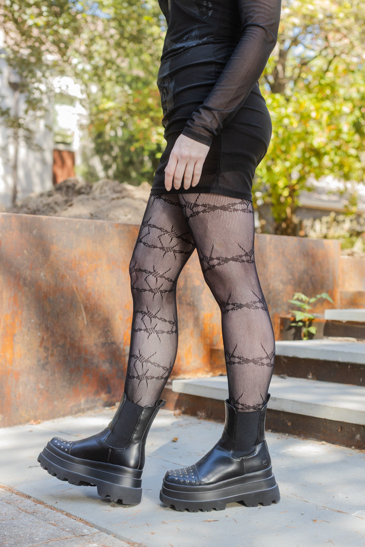 Barbed Wire Fishnet Tights