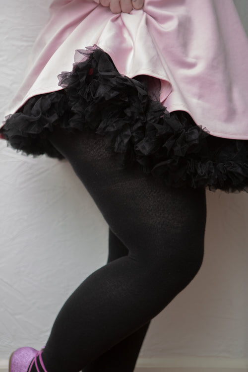 Plus Size Layered Tulle Petticoat - Black 