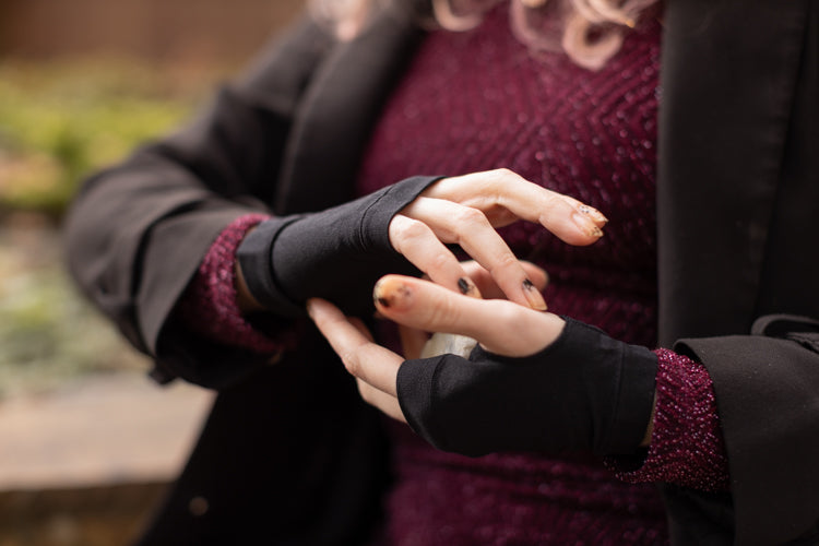 Simple Plain Short Nylon Hand Warmers