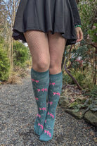 Bleeding Heart Flower Knee High
