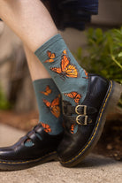 Monarch Butterfly Crew - Heather Sea Medium