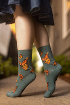 Monarch Butterfly Crew - Heather Sea - Medium