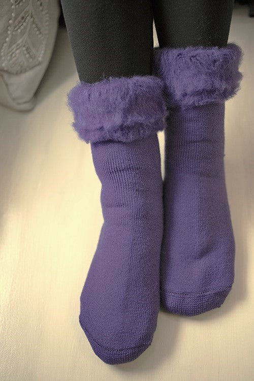 New Zealand Bed Socks - Purple