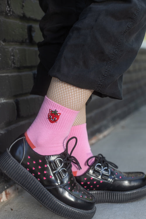 Strawberry Cat Quarter Crew