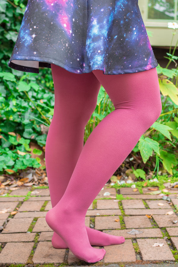 Plus Size Color Tights - Antique Rose