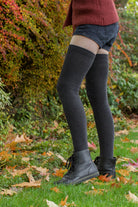 Longer Extraordinary Thigh High Socks - Dark Charcoal