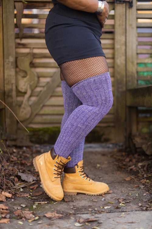 The Alaskan Thigh High – Merino Wool Socks - OLD Purple - Medium/Large
