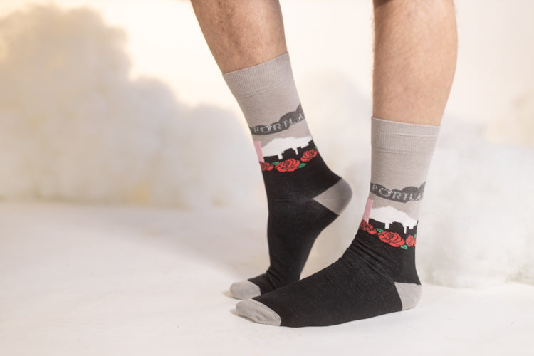 Portland Rose Crew Socks - Large
