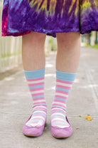 Pride Stripes Cotton Crew Socks - trans