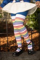 Rainbow Brights Crew Socks - White Rainbow