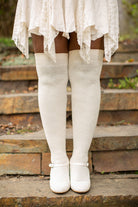 Organic Faceted Extraordinary Thigh High - Selenite - Cream