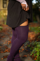 Longer Roll Top Extraordinary Thigh High - Plum