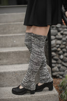 Marled Scrunchable Leg Warmer - Black