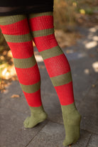 Nightmare Sweater Stripes Thigh High - Elm Street