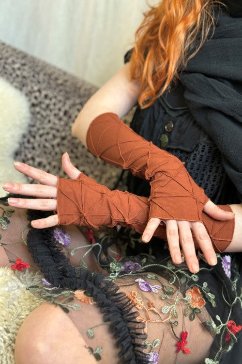 Textured Arm Warmers - Copper