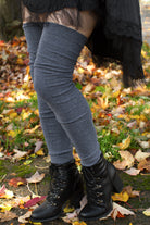 Longer Extraordinary Thigh High Socks - Steel