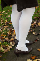 Plus Size Semi-Opaque Tights - White