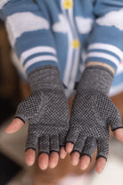 Imak Active Compression Fingerless Gloves with Grips - Grey