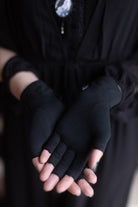 Imak Compression Fingerless Gloves in Black