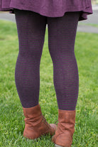 Extraordinary Boardwalk Thigh High - Dark Charcoal & Plum