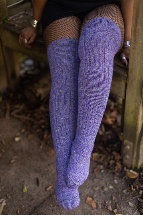 The Alaskan Thigh High – Merino Wool Socks - OLD Purple - Medium/Large