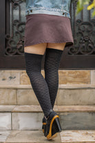 Diamond Wave Extraordinary Thigh High - Dark Charcoal